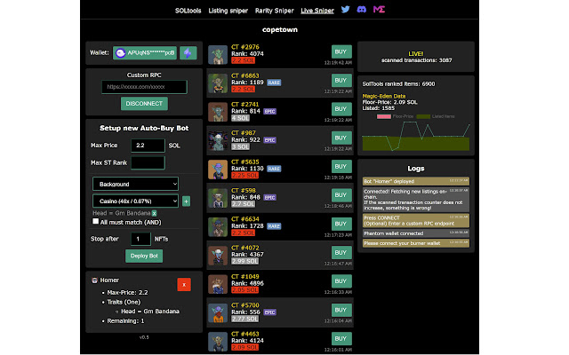 SOLtools.xyz - Sniper, Rarity, and more. chrome谷歌浏览器插件_扩展第1张截图