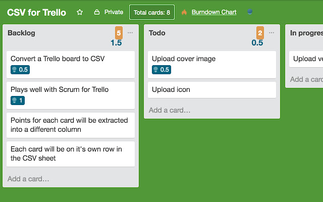 CSV Export for Trello chrome谷歌浏览器插件_扩展第1张截图