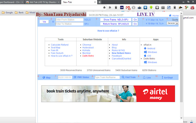 Indian rail seat availability by-Shantanu chrome谷歌浏览器插件_扩展第1张截图