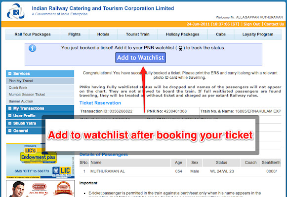 PNR Status Watchlist chrome谷歌浏览器插件_扩展第2张截图