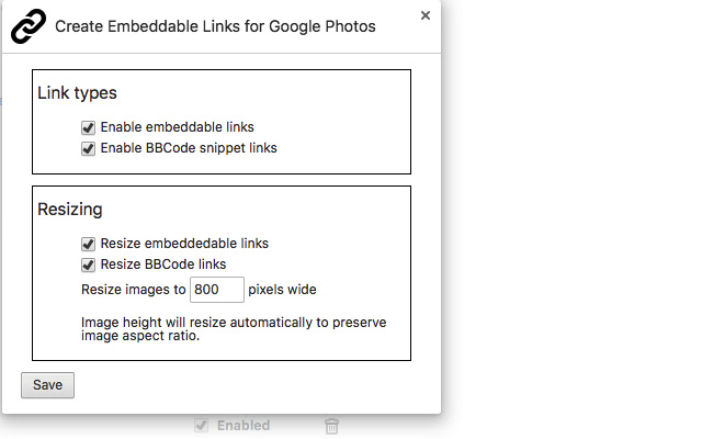 Create Embeddable Links for Google Photos chrome谷歌浏览器插件_扩展第2张截图