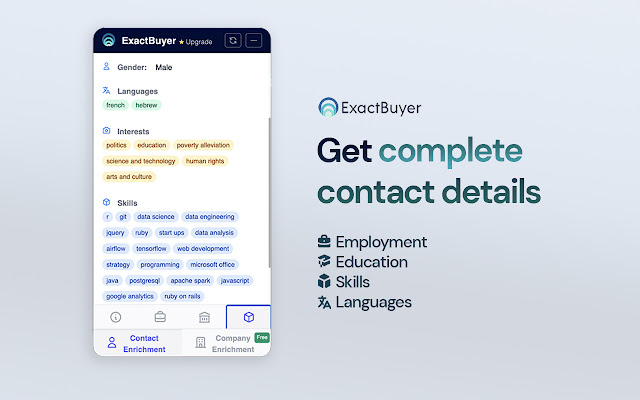 ExactBuyer: Realtime Contact & Company Finder chrome谷歌浏览器插件_扩展第2张截图