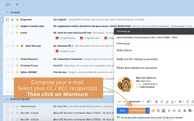Smarter CC & BCC : Murmure for Gmail™ chrome谷歌浏览器插件_扩展第1张截图