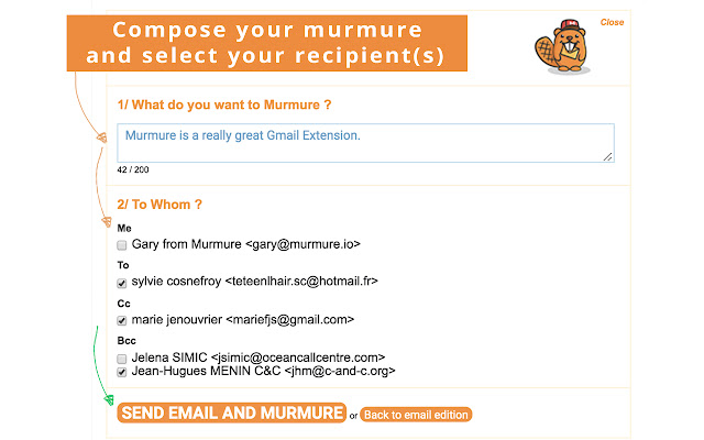 Smarter CC & BCC : Murmure for Gmail™ chrome谷歌浏览器插件_扩展第2张截图