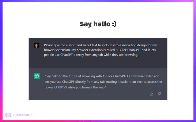 1-Click ChatGPT chrome谷歌浏览器插件_扩展第2张截图