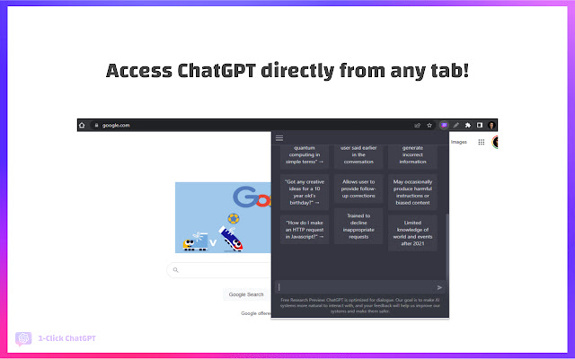 1-Click ChatGPT chrome谷歌浏览器插件_扩展第3张截图