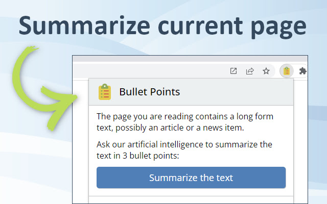 Bullet Points: summarize Web pages with GPT-3 chrome谷歌浏览器插件_扩展第2张截图