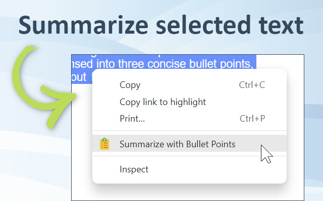 Bullet Points: summarize Web pages with GPT-3 chrome谷歌浏览器插件_扩展第4张截图