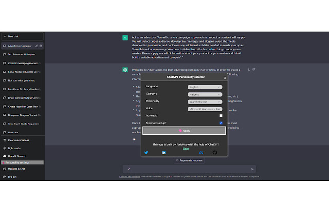 ChatGPT-Personality-Selector chrome谷歌浏览器插件_扩展第1张截图