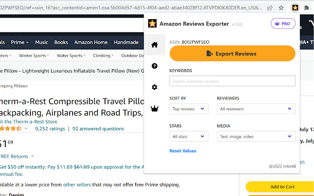 Amazon Reviews Exporter | Images & Videos chrome谷歌浏览器插件_扩展第1张截图