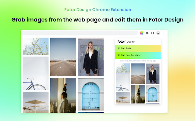 Fotor 设计：平面设计和照片拼图 chrome谷歌浏览器插件_扩展第1张截图