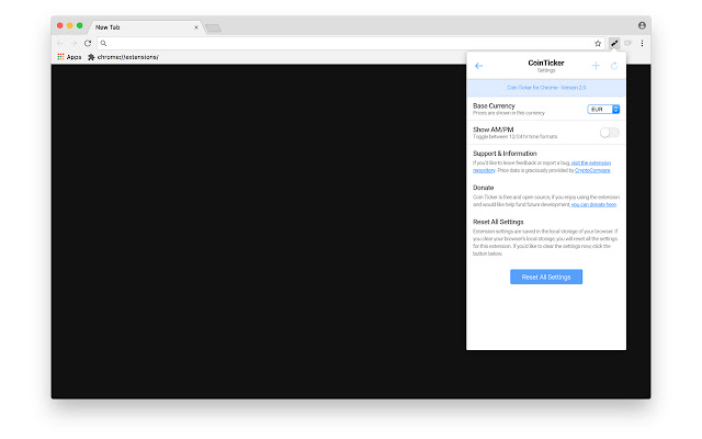 CoinTicker chrome谷歌浏览器插件_扩展第2张截图