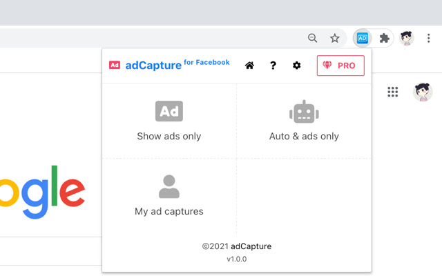 adCapture - Ad Finder for Facebook chrome谷歌浏览器插件_扩展第2张截图
