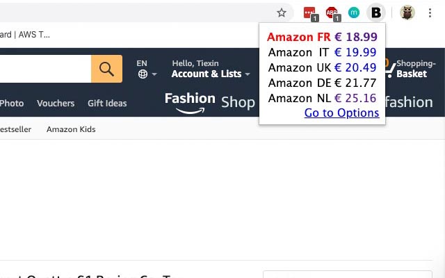 Amazon Best Price Europe chrome谷歌浏览器插件_扩展第1张截图