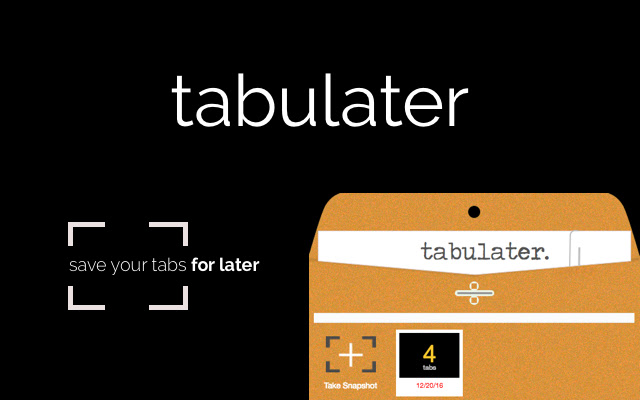 TabuLater - Save Open Tabs With One Click chrome谷歌浏览器插件_扩展第1张截图