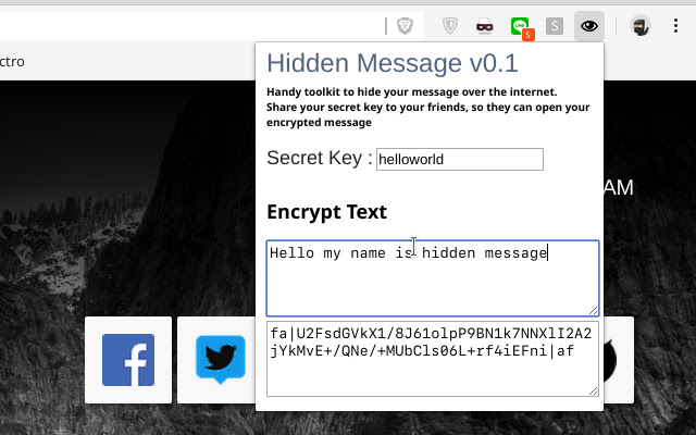 Hidden Message chrome谷歌浏览器插件_扩展第1张截图