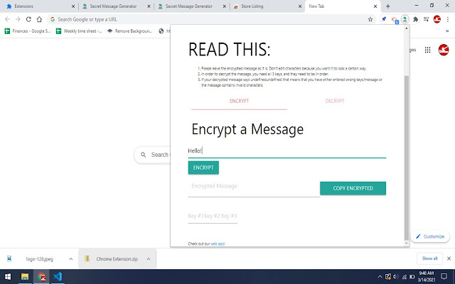 Secret Message Generator chrome谷歌浏览器插件_扩展第1张截图