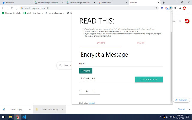 Secret Message Generator chrome谷歌浏览器插件_扩展第2张截图