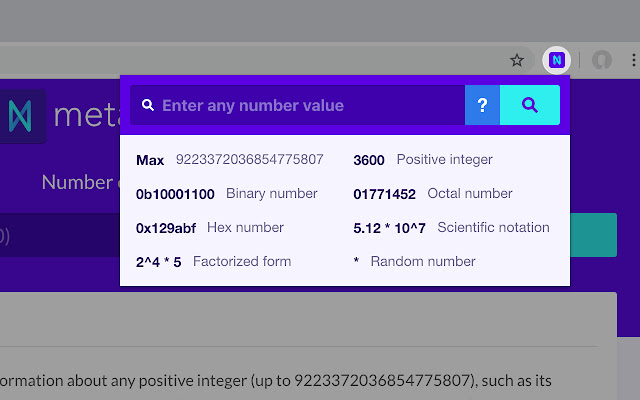 MetaNumbers - Number Encyclopedia chrome谷歌浏览器插件_扩展第1张截图