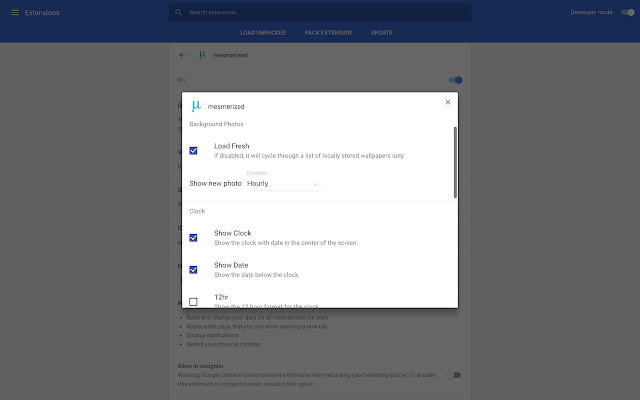 mesmerized chrome谷歌浏览器插件_扩展第4张截图