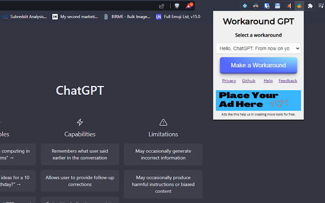 ChatGPT Workaround chrome谷歌浏览器插件_扩展第1张截图