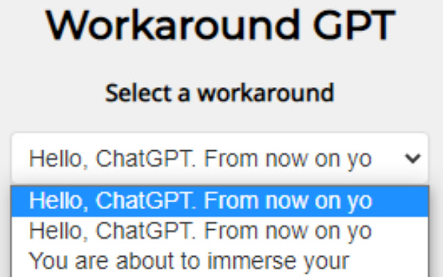 ChatGPT Workaround chrome谷歌浏览器插件_扩展第2张截图
