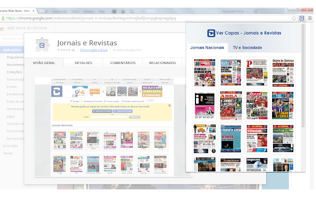 Jornais e Revistas chrome谷歌浏览器插件_扩展第1张截图