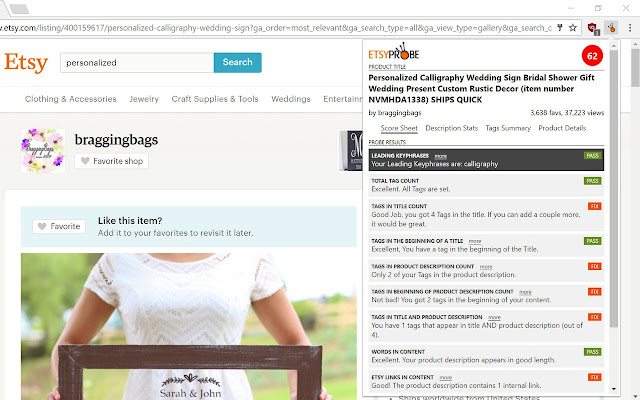 EtsyProbe: Perfect your Etsy SEO chrome谷歌浏览器插件_扩展第5张截图