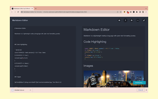 Markdown Editor for Chrome chrome谷歌浏览器插件_扩展第3张截图