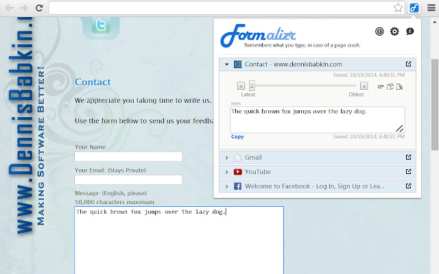 Formalizr chrome谷歌浏览器插件_扩展第2张截图
