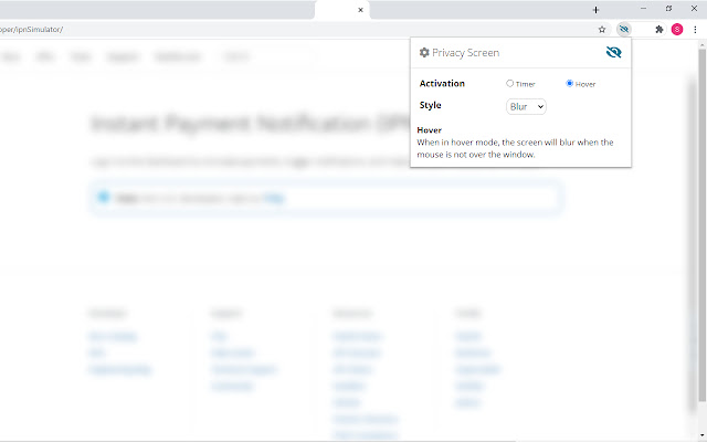 Privacy Screen and Security Blur chrome谷歌浏览器插件_扩展第2张截图