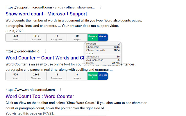 Word Count Toolbar chrome谷歌浏览器插件_扩展第2张截图