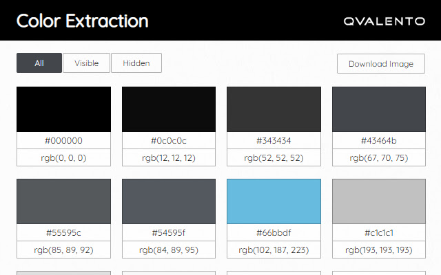 Color Extraction by Qvalento chrome谷歌浏览器插件_扩展第2张截图