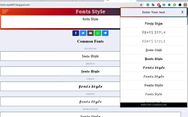 Fonts Style 👌 Get 🆂🆃🆈🅻🅸🆂🅷 𝓕𝓸𝓷𝓽𝓼 chrome谷歌浏览器插件_扩展第1张截图