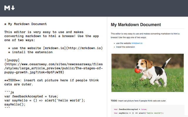 Mrkdown.io - Markdown Editor chrome谷歌浏览器插件_扩展第1张截图