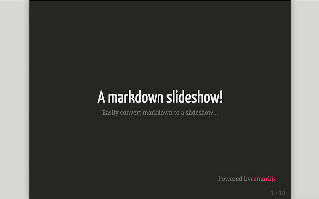 Markdown Slides chrome谷歌浏览器插件_扩展第1张截图