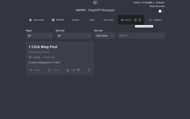 AIPRM Premium for ChatGPT chrome谷歌浏览器插件_扩展第3张截图