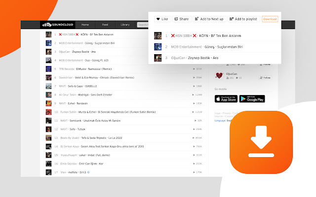 Music downloader for SoundCloud™ chrome谷歌浏览器插件_扩展第1张截图