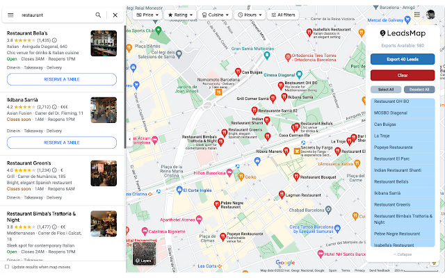 Export Leads from Google Maps with LeadsMap chrome谷歌浏览器插件_扩展第4张截图