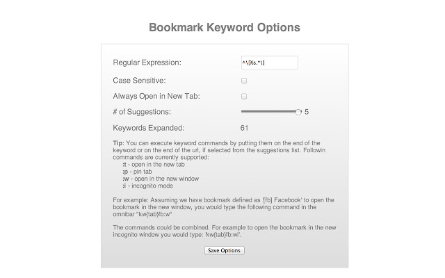 Bookmark Keyword chrome谷歌浏览器插件_扩展第1张截图