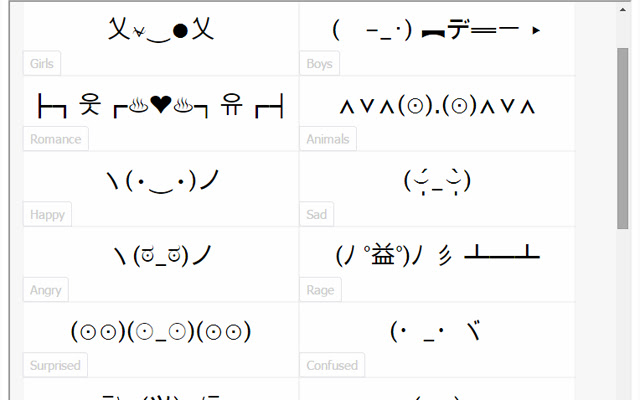 Symbols & Smileys chrome谷歌浏览器插件_扩展第3张截图