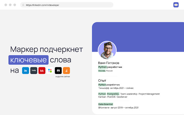 Маркер для IT рекрутера chrome谷歌浏览器插件_扩展第2张截图