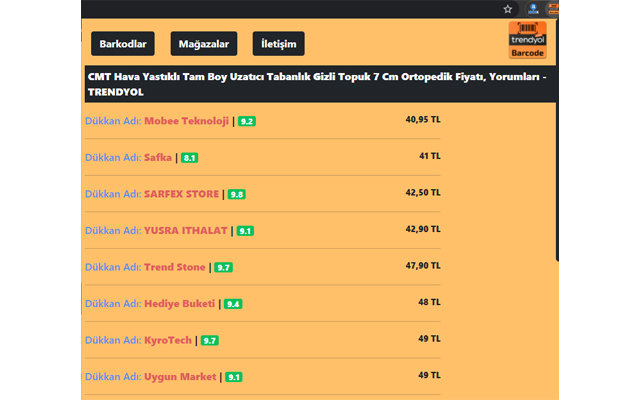 Trendyol Barcode chrome谷歌浏览器插件_扩展第2张截图