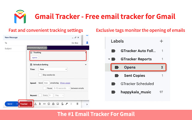 Gmail Tracker - #1 free email tracker for gmail chrome谷歌浏览器插件_扩展第2张截图