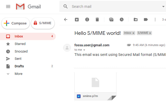 FossaGuard: Encrypt Gmail with S/MIME chrome谷歌浏览器插件_扩展第2张截图