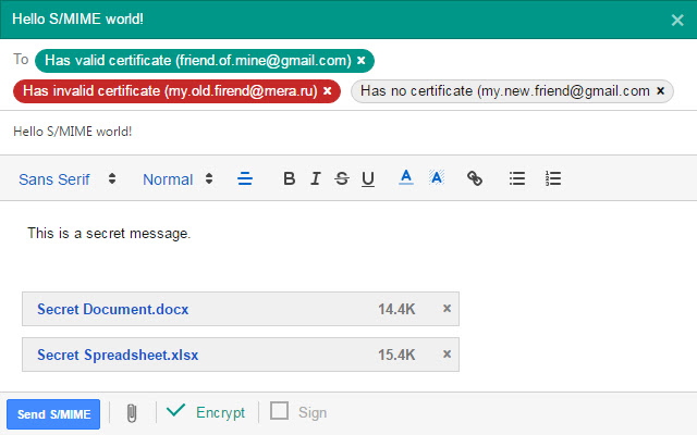 FossaGuard: Encrypt Gmail with S/MIME chrome谷歌浏览器插件_扩展第3张截图