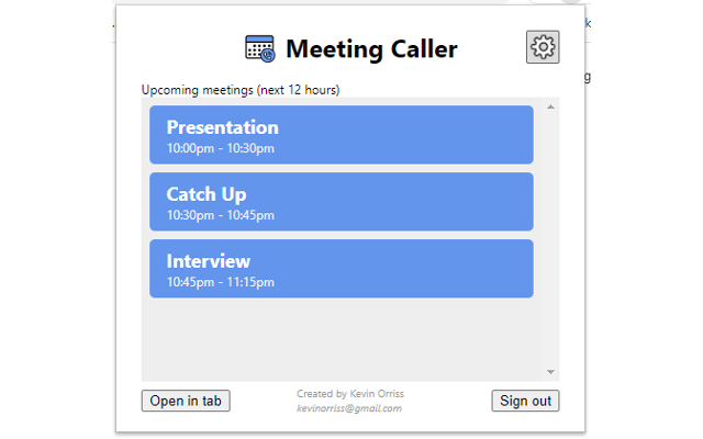 Meeting Caller chrome谷歌浏览器插件_扩展第1张截图