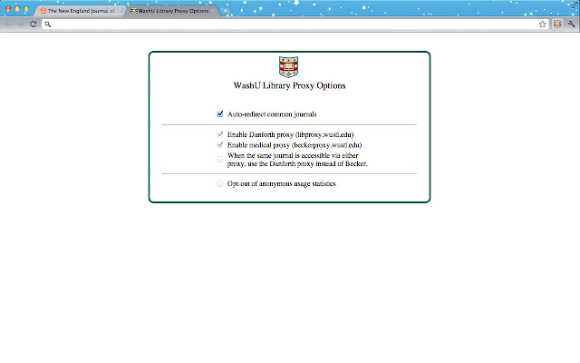 Auto Library Proxy Access for WashU chrome谷歌浏览器插件_扩展第1张截图