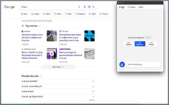 BingAI chrome谷歌浏览器插件_扩展第3张截图