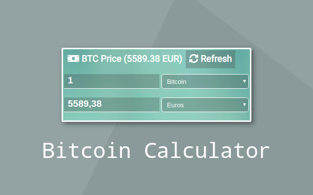 Bitcoin calculator chrome谷歌浏览器插件_扩展第1张截图